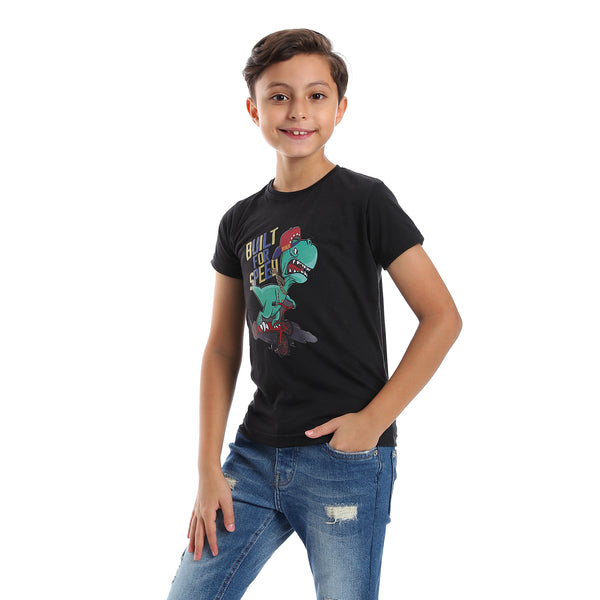 Slip On Rounded Neck Printed Boys Tee