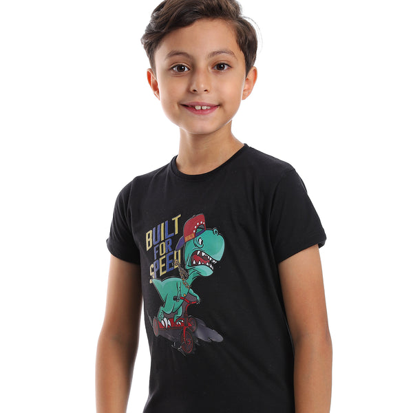 Slip On Rounded Neck Printed Boys Tee