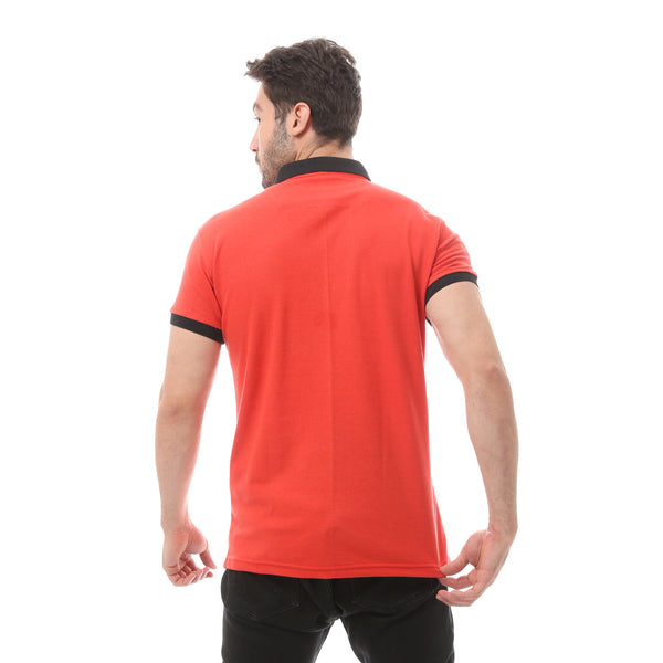 solid_red_cotton_comfortable_polo_shirt