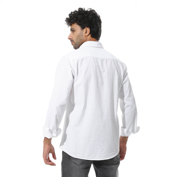 Buttoned_Long_Sleeves_Shirt_With_Side_Pocket_-_White