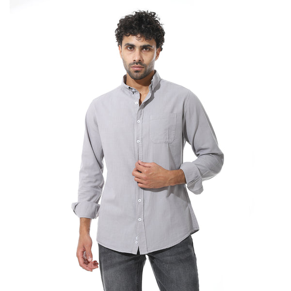 Buttoned_Long_Sleeves_Shirt_With_Side_Pocket_-_Grey