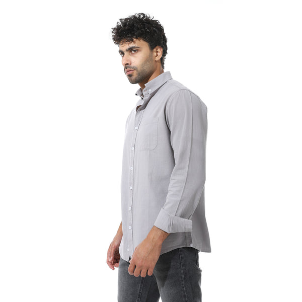 Buttoned_Long_Sleeves_Shirt_With_Side_Pocket_-_Grey