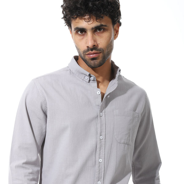 Buttoned_Long_Sleeves_Shirt_With_Side_Pocket_-_Grey