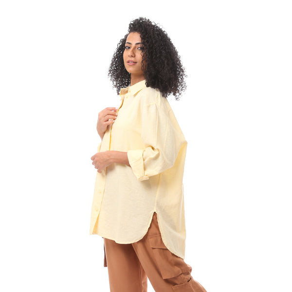 yellow_solid_long_sleeve_buttoned_blouse