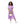Load image into Gallery viewer, Short Sleeves Midi Dress with Floral Pattern -lavender

