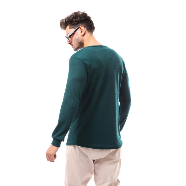slip_on_green_cotton_round_neck_pullover