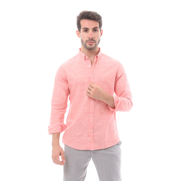 Cotton Heather Rose Long Sleeve Shirt