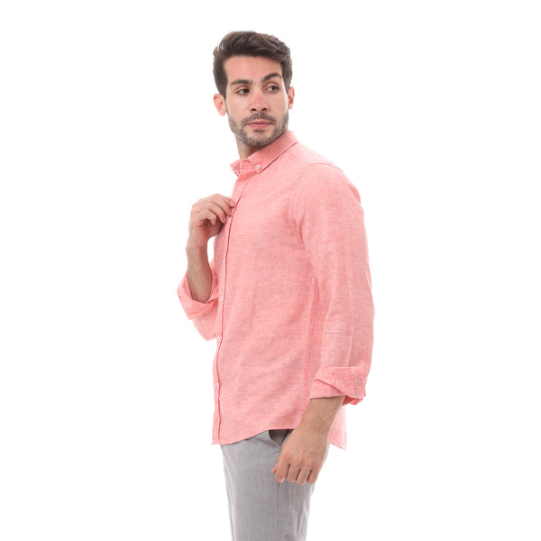 Cotton Heather Rose Long Sleeve Shirt
