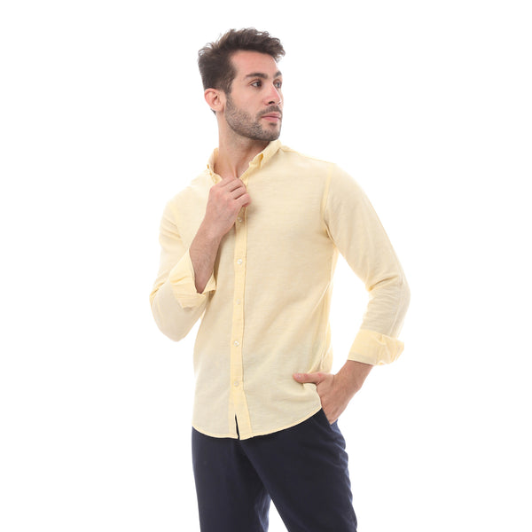 Yellow Comfy Cotton Buttoned Shirt