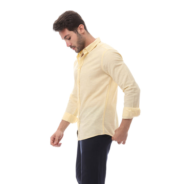 Yellow Comfy Cotton Buttoned Shirt