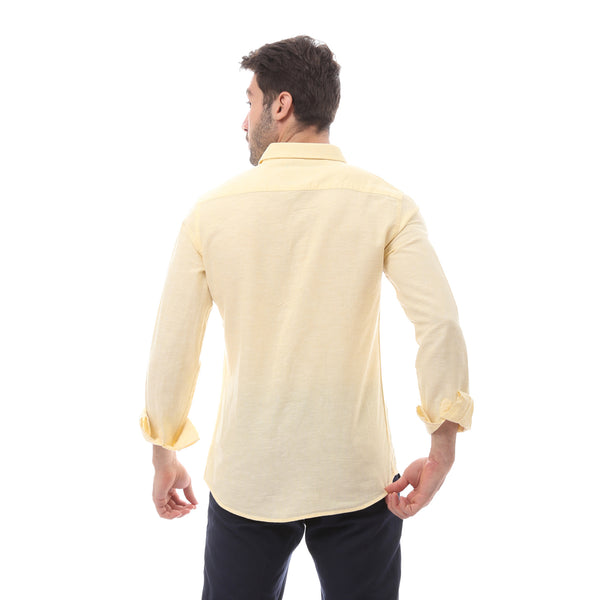 Yellow Comfy Cotton Buttoned Shirt