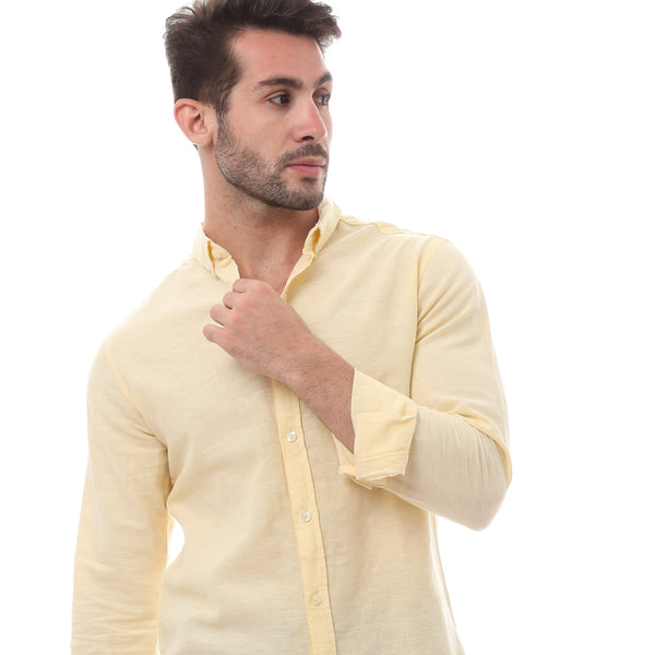 Yellow Comfy Cotton Buttoned Shirt