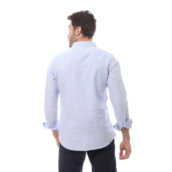 Royal Blue Long Sleeve Buttoned Shirt