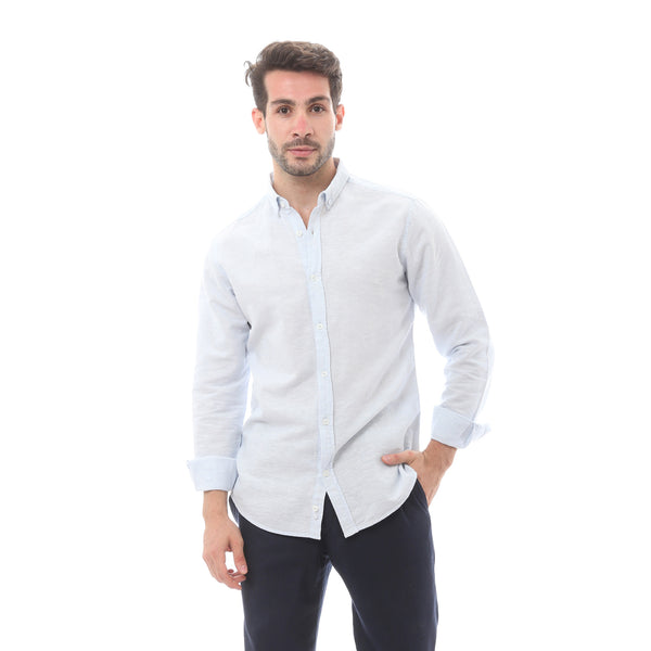 Light Blue Cotton Comfy Buttoned Shirt