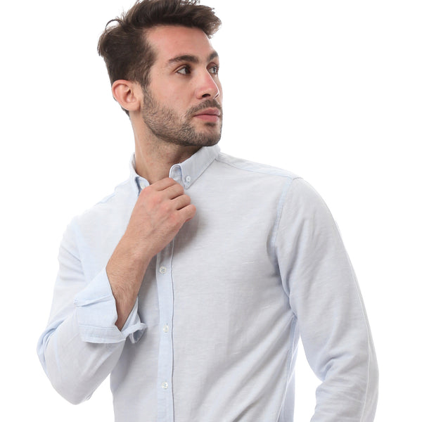 Light Blue Cotton Comfy Buttoned Shirt