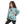 Load image into Gallery viewer, Slip On Self Pattern Girls Hoodie - Mint Green, Black &amp; White
