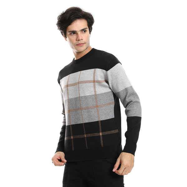 windowpane-pattern-round-neck-pullover-black-shades-of-grey