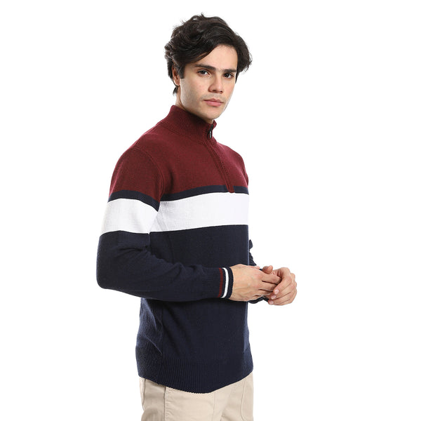 long_sleeves_high_neck_sweater_-_burgundy-_navy_blue_-_white