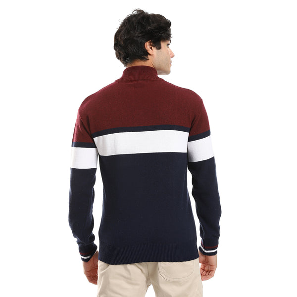 long_sleeves_high_neck_sweater_-_burgundy-_navy_blue_-_white