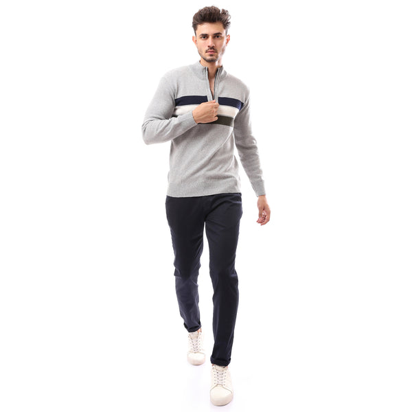 grey_patterned_slip_on_with_zipper_pullover