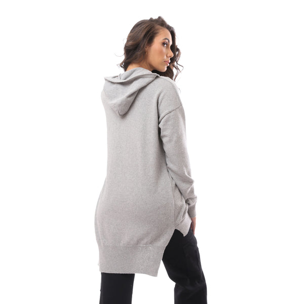 Cartoon' Slip On Light Grey Round Neck Pullover