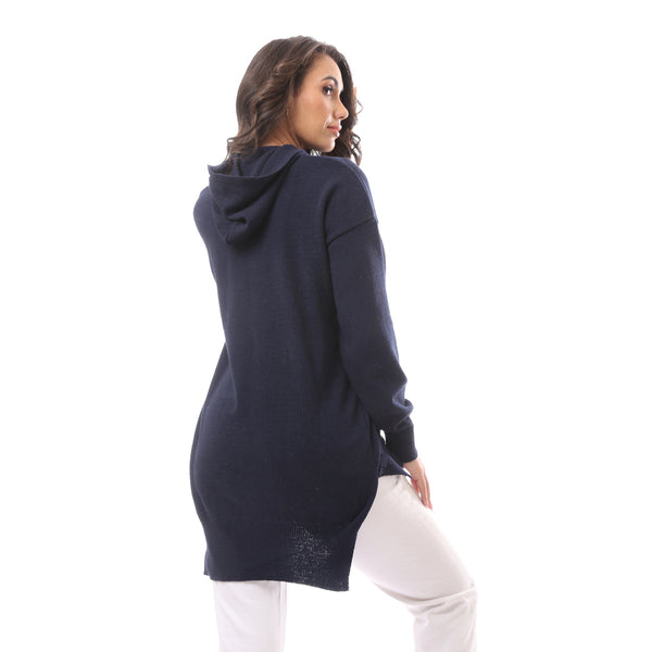 You Are My Universe' Printed Navy Blue Hoodie