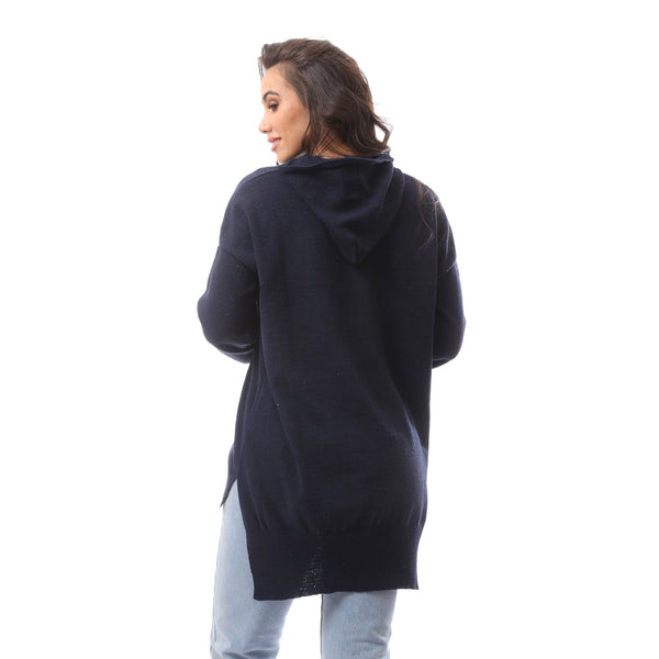 Happy Days' Navy Blue Round Neck Slip On Hoodie