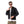 Load image into Gallery viewer, Black Buttoned Casual Winter Jacket With Leather Sleeves
