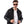 Load image into Gallery viewer, Black Buttoned Casual Winter Jacket With Leather Sleeves
