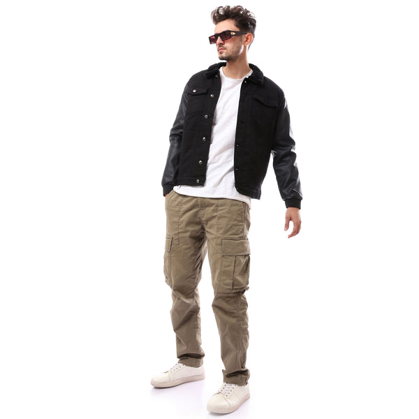 black_buttoned_casual_winter_jacket_with_leather_sleeves