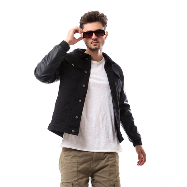 black_buttoned_casual_winter_jacket_with_leather_sleeves