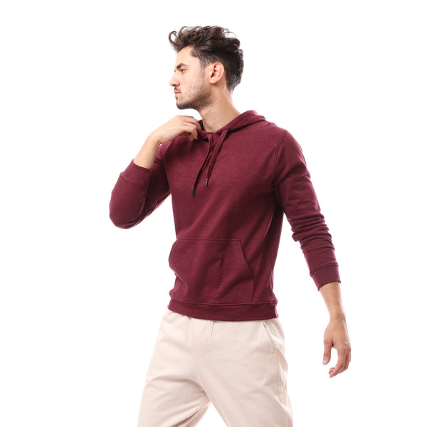 Burgundy Heather Slip On Cotton Hoodie