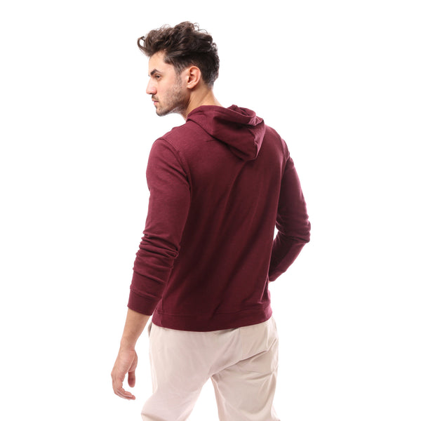 Burgundy Heather Slip On Cotton Hoodie