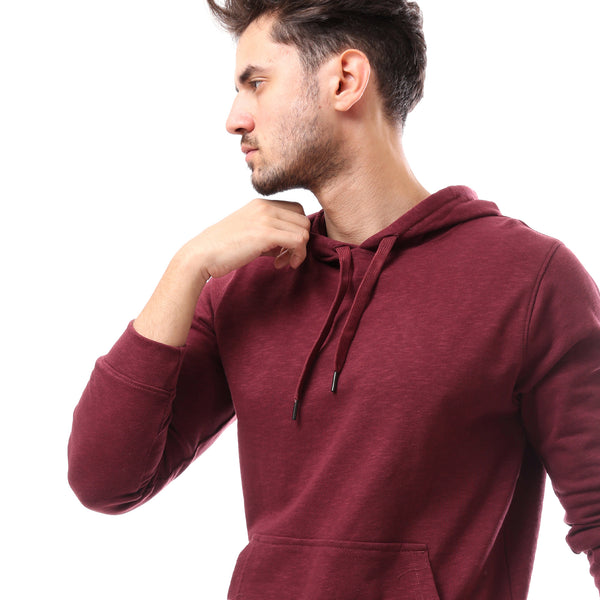 Burgundy Heather Slip On Cotton Hoodie