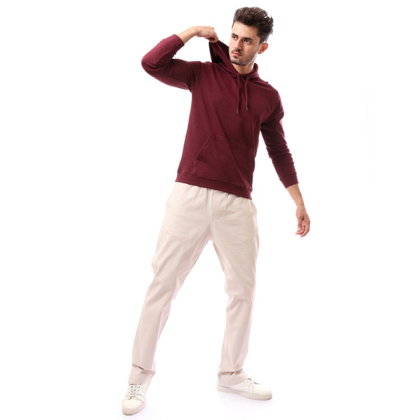 Burgundy Heather Slip On Cotton Hoodie