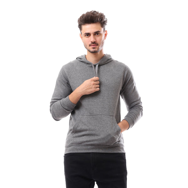 Heather Dark Grey Slip On Winter Hoodie