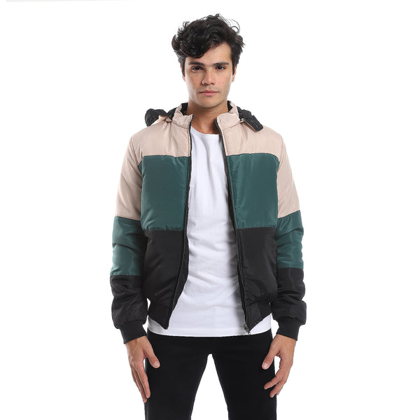 double_face_waterproof_black_bomber_jacket