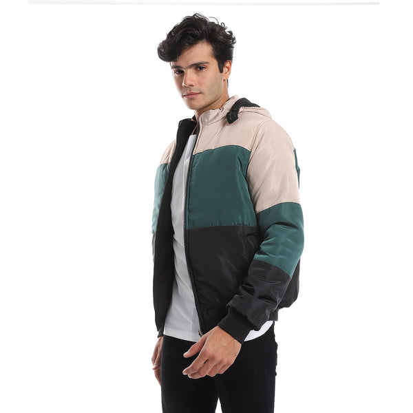 double_face_waterproof_black_bomber_jacket