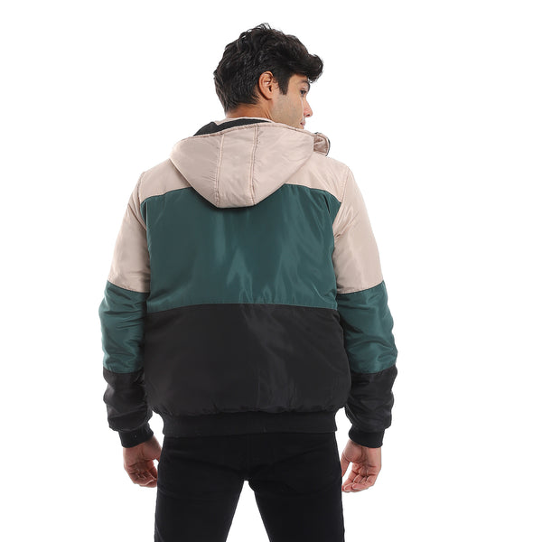 double_face_waterproof_black_bomber_jacket