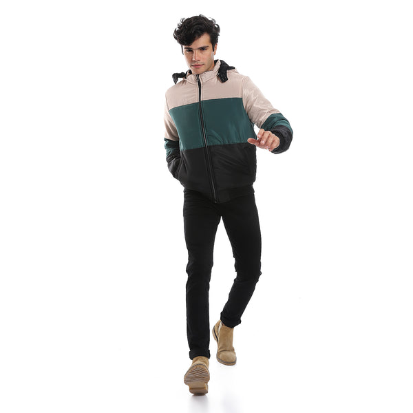 double_face_waterproof_black_bomber_jacket