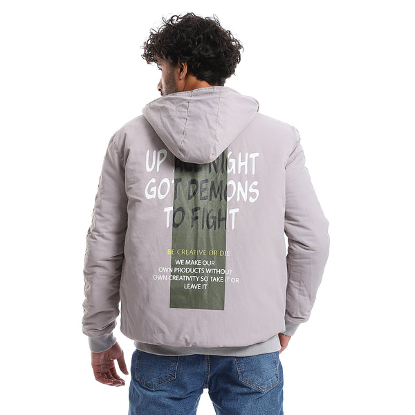 zipper_closure_double_face_printed_-_waterproof_jacket_-_olive_green_-_light_grey