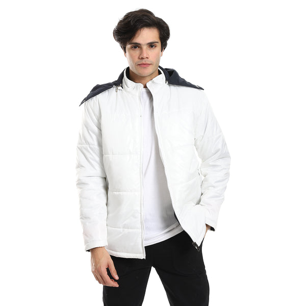 hooded_double_face_waterproof_jacket_-_white_-_navy_blue