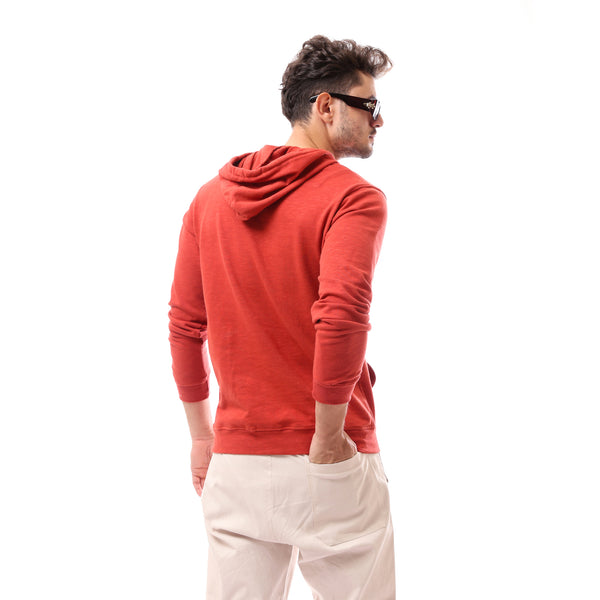 Heather Red Slip On Long Sleeve Hoodie