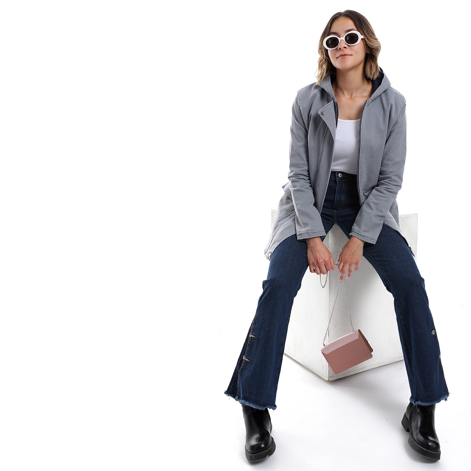 Andoraeg polyester_tall_solid_buttoned_coat – Andora