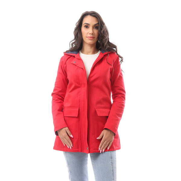 red_fly_zip_polyester_jacket