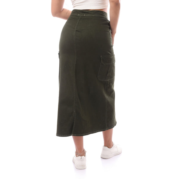 long_regular_fit_cargo_olive_skirt_