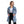 Turn Down Collar long sleeves Denim Shirt_ Light Blue