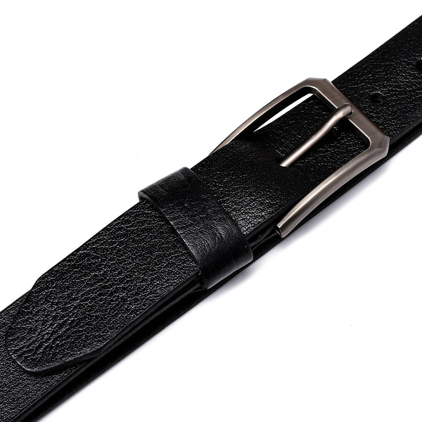 Leather Textile Black Belt