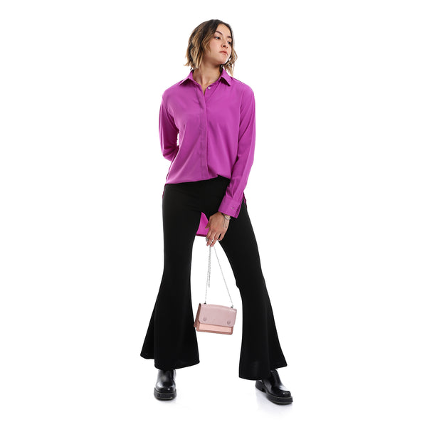 plain_pattern_hidden_buttons_shirt_-_purple