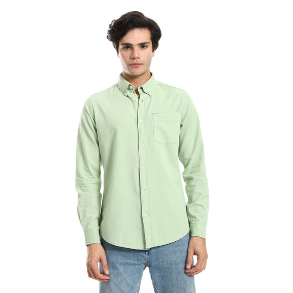button_down_collar_long_sleeves_shirt_-_pistachio